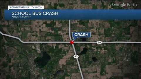 School bus vs. vehicle crash in Kenosha County