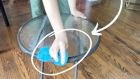 We can't believe what she did with this cheap old table!