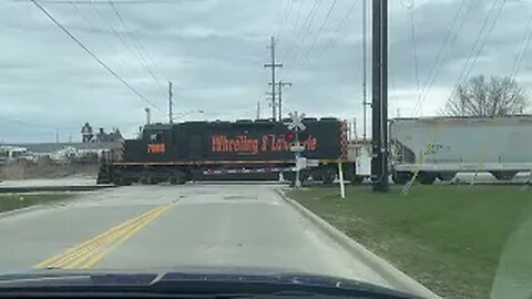 Wheeling & Lake Erie Empty Sand Train From Medina, Ohio April 3, 2023