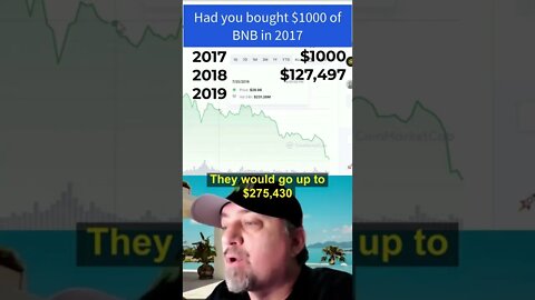 Had you bought $1,000 of BNB in 2017 😲 #cryptocurrency