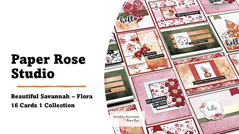 Paper Rose Studio | Beautiful Savannah Flora | 16 Cards 1 Collection