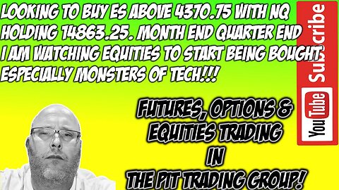 ES NQ Premarket Trade Plan - The Pit Futures Trading