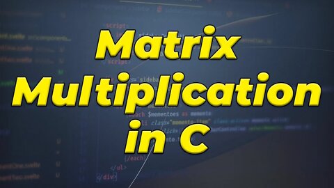 Matrix Multiplication In C Programming Language