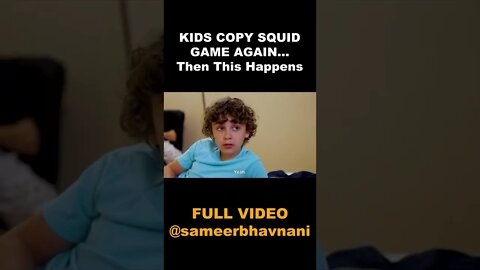 Kids Copy SQUID GAME PART 4! They LEARN ANOTHER LESSON #shorts #sameerbhavnani