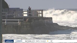 Ocean Beach pier still feeling impact of Thursday's storm as high surf warning continues