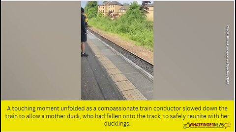 A touching moment unfolded as a compassionate train conductor slowed down the train