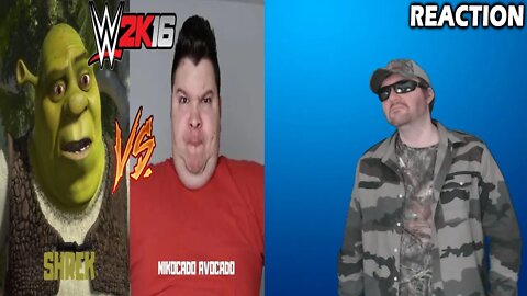 Shrek vs. Nikocado Avocado - WWE 2K16 PS4 Extreme Rules Full Match REACTION!!! (BBT)