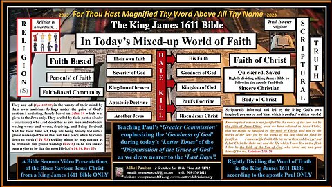 Mixed Up Faith: "Faith-based," "Faith in Christ" or "Faith of Christ" - Which do you live by daily?