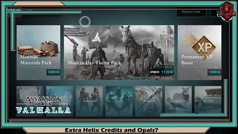 Assassin's Creed Valhalla- Extra Helix Credits & Opals???