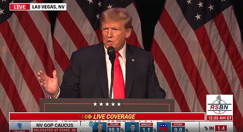 President Donald Trump Victory Speech Remarks Nevada Caucus 2/8/24