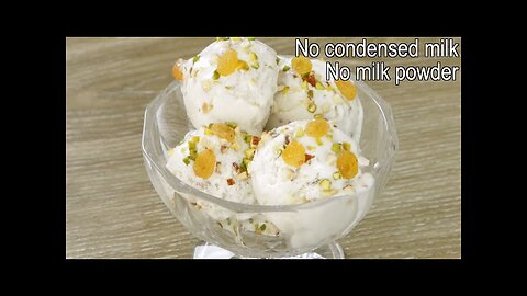 Homemade ice cream without condensed milk