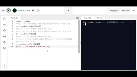 Python Coding - The Random Module, Integers, Decimals and String from Lists