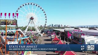 Man arrested for spitting on DPS trooper, threatening to 'shoot up' the state fair