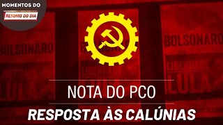 Nota do PCO sobre os ataques do DCM | Momentos do Resumo do Dia