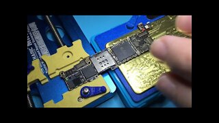 iPhone 5c CPU underfill removal and CPU removal with Atten ST-862D SMD Rework Hot Air Station