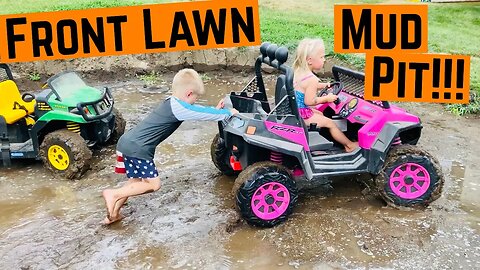 Kids MUDDING In My FRONT LAWN!!!