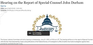 Hearing on the Report of Special Counsel John Durham