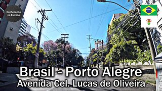 🚗 🌞 Dirigindo por Porto Alegre, avenida Cel. Lucas de Oliveira.