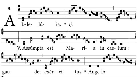 Alleluia! Assumpta est Maria in caelum + what is a Jubilus?