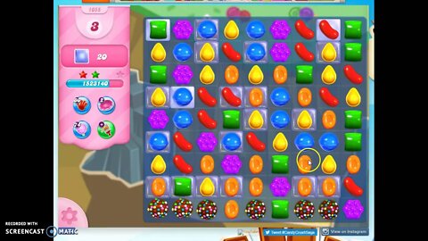 Candy Crush Level 1055 Audio Talkthrough, 2 Stars 0 Boosters