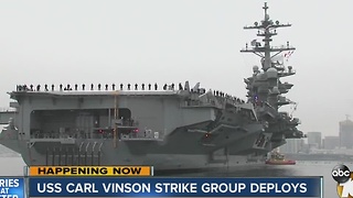 USS Carl Vinson strike group deploys