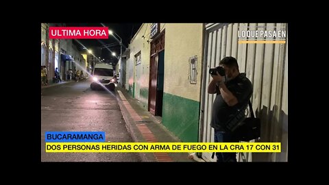 Terror en una calle de Bucaramanga: dos hombres fueron baleados.