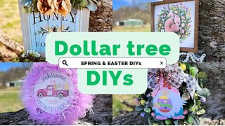 Dollar tree Easter & Spring DIY home decor, Dollar tree DIYs , #commissionearned #dollartreediy