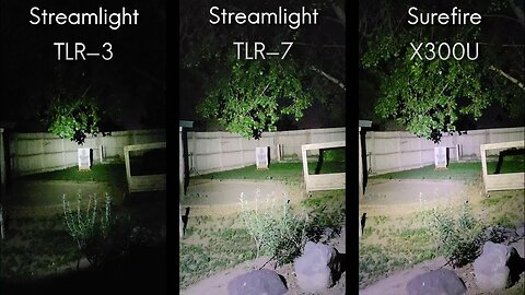 Comparing the Surefire X300U, Streamlight TLR-3 and TLR-7