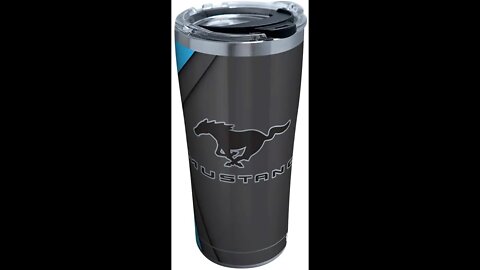 Ford Mustang Tumbler, Double Wall Stainless Steel Copper Lined Travel Mug with Lid, 20 Ounces,