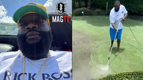 Rick Ross Saves Thousands By Power Washing His Own Golf Course! ⛳️