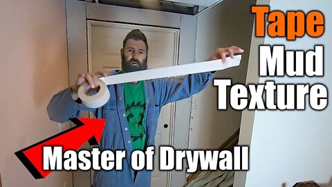Drywall Tape, Mud And Texture To Perfection | So Easy | THE HANDYMAN |
