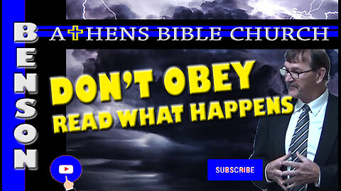 What If You Don't Obey God | 2 Thessalonians 1:9 | Athens Bible Church