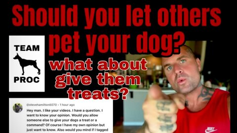 Should you let others pet your dog? What about treat them?