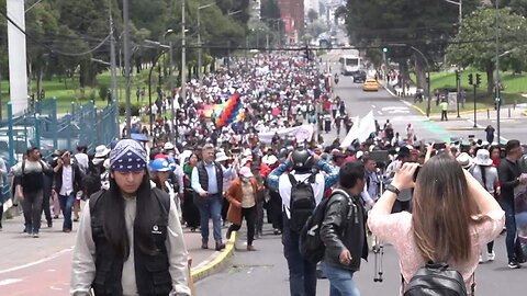 Ecuador: Indigenous activists demand water access, Pres Lasso's impeachment at rally in Quito