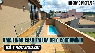 CASA0133 - LINDA CASA TÉRREA À VENDA NO CONDOMÍNIO TERRAS DE SIENA - RIBEIRÃO PRETO