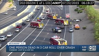 One person killed in Loop 202 Santan crash near Loop 101 Saturday morning