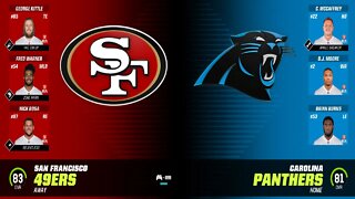 Madden 23 Game 5 49ers Cpu Vs Panthers Cpu Franchise