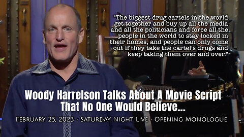 Woody Harrelson Talks About A Movie Script That No One Would Believe...