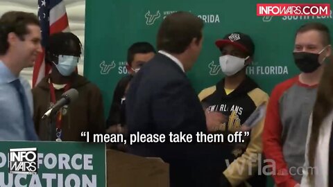 Ron Desantis Tells Students To Take The Worthless Masks Off And End The Covid Theatre