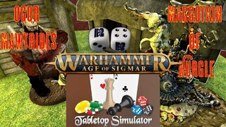 Warhammer Age of Sigmar Tabletop Simulator Twitch Stream - Ogor Mawtribes vs Maggotkin of Nurgle
