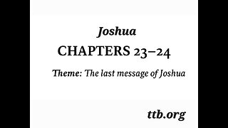 Joshua Chapter 23-24 (Bible Study)