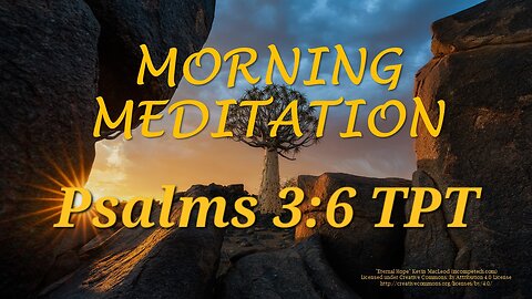 Morning Meditation -- Psalm 3 verse 6 TPT
