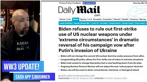 WW3 UPDATE: Joe Biden Says 1st Nuclear Strike ON THE TABLE for the US & That Soldiers are in Ukraine