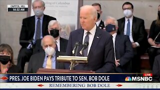 Biden Reads Instructions While Quoting Bob Dole: The Message Said ‘End of Message’
