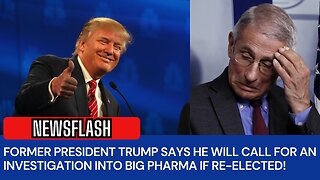 NEWSFLASH: Trump Says He Will Call for an INVESTIGATION into BIG PHARMA if Re-Elected!