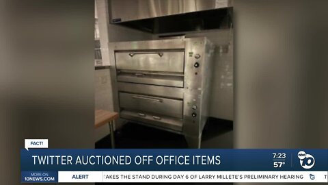 Fact or Fiction: Twitter auctions off office supplies including pizza oven?