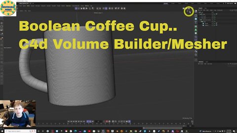 Boolean Coffee Cup..C4d Volume Builder/Mesher