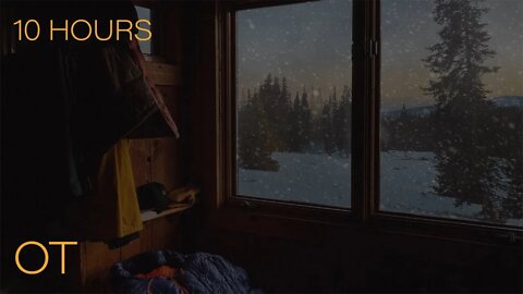 Sleepy Blizzard in the Cabin | Relaxing Winter Sounds | Howling Wind & Blowing Snow | 10 Hours