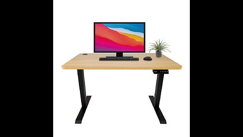 Gorilla Gadgets Electric Height Adjustable Workstation Standing Desk for Home Office with Pre-S...
