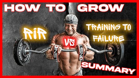 HOW TO GROW: RIR vs Training to Failure (Summary) — IFBB Pro Bodybuilder and Medical Doctor's System